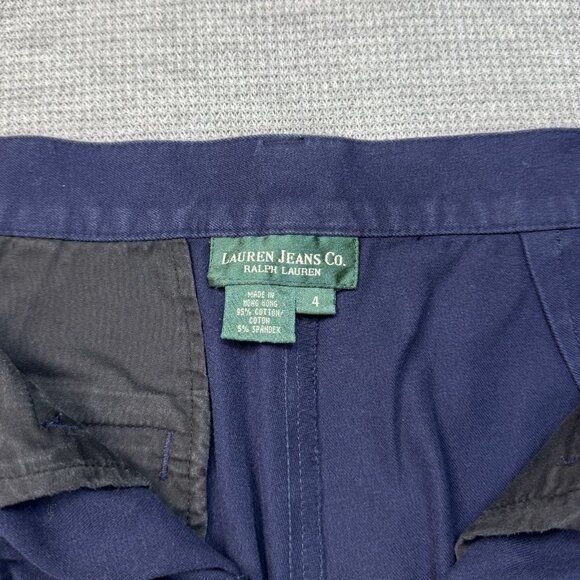 Lauren Jeans Ralph L Womens Blue Pants Zip Pockets Straight Leg Mid Rise Size 4 - Picture 5 of 11